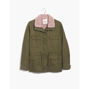 Madewell Sherpa-Trimmed Surplus Jacket